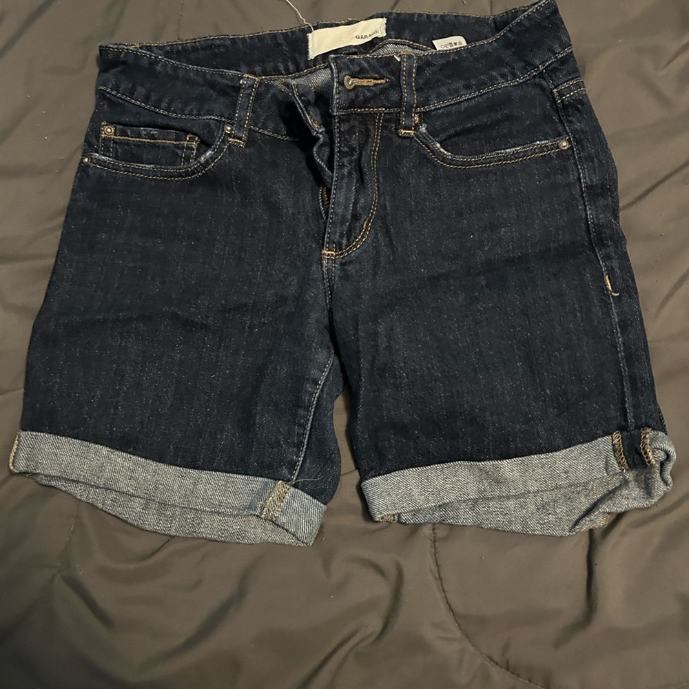 Garage Dark Blue Denim Jean Shorts